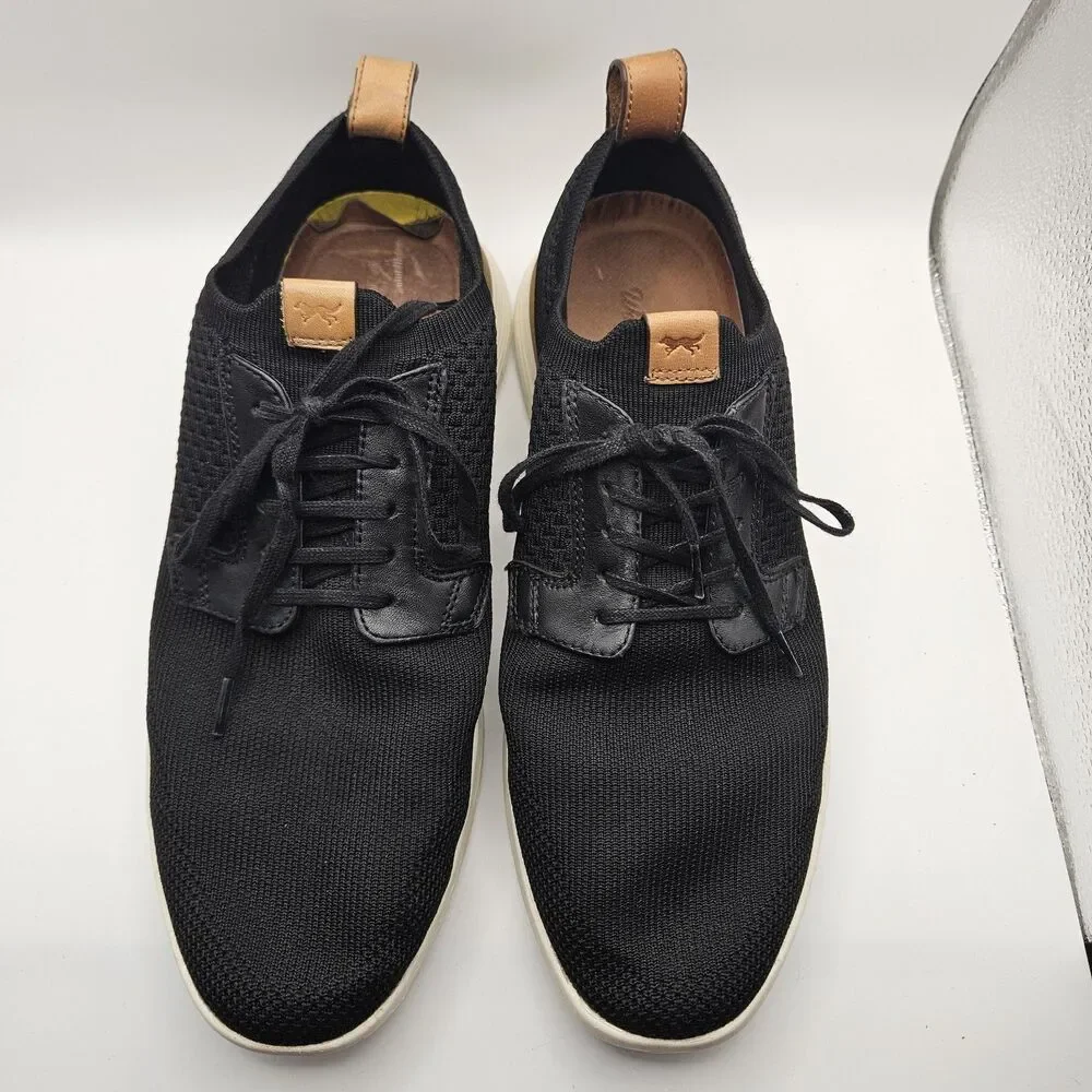 Wolf & Shepherd Mens SwiftKnit Derby Black Casual Walking Sneakers Size 8 READ